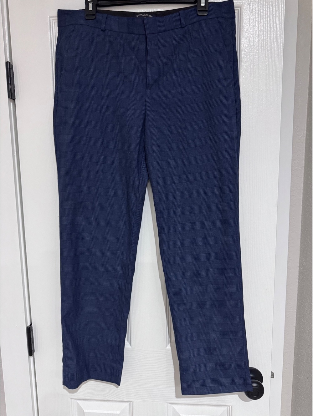 Banana Republic Ryan Women’s Size 12 Blue Plaid Tailored Dress Pants